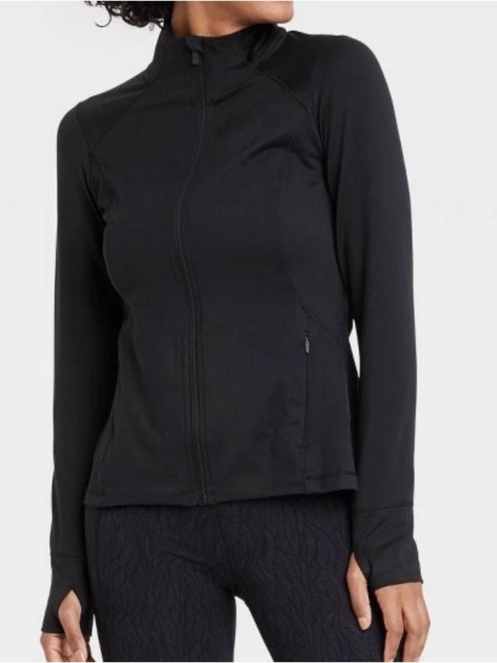 All In Motion Flex Full Zip Black Jacket  Women’s Size Medium- EUC